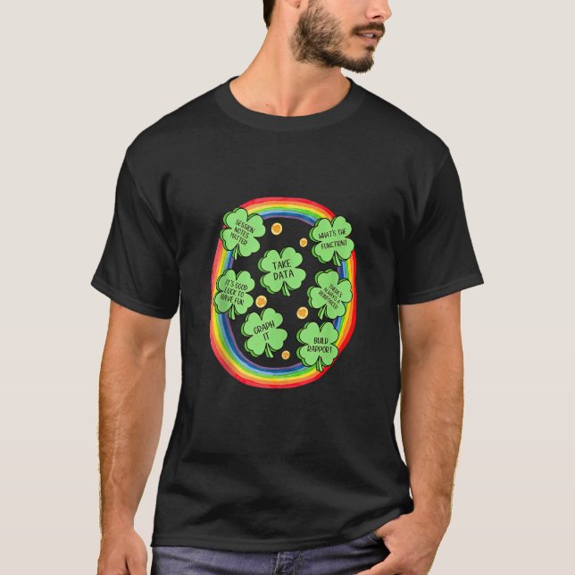Rainbow Behavist Analyst ABA Kleeblatt St Patrick  T-Shirt (Vorderseite)