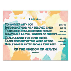 Rainbow Biblical Affirmation w_Scripture 2 Fotodruck