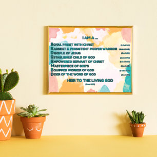 Rainbow Biblical Affirmation w_Scripture 3 Poster