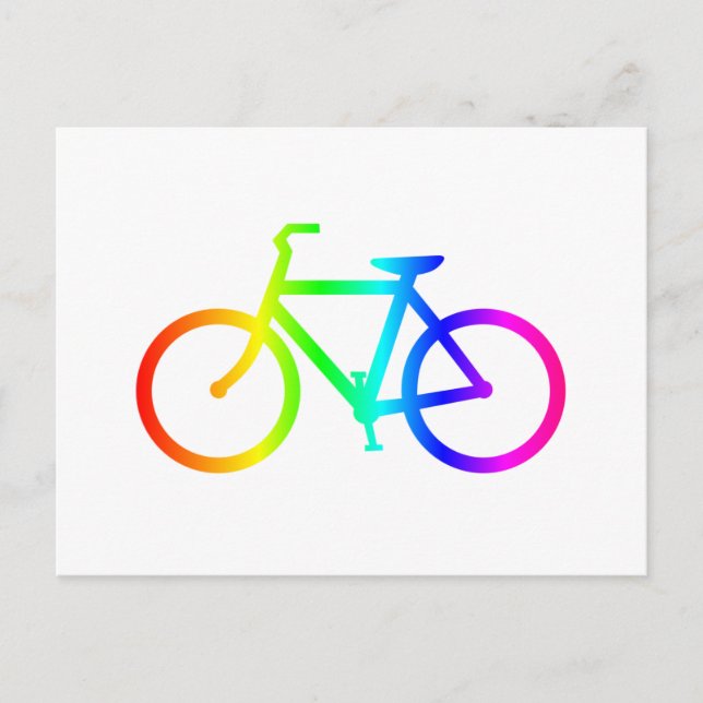 Rainbow Bicycle 4 Postkarte (Vorderseite)