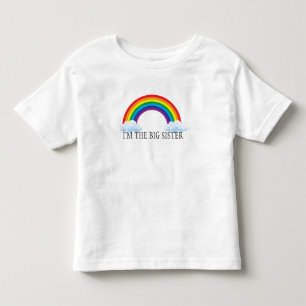 Rainbow Big Sister Kleinkind T-Shirt - Adorable an