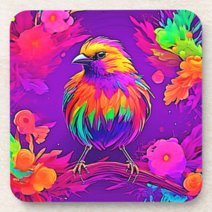 Rainbow Bird in Dreamland Getränkeuntersetzer