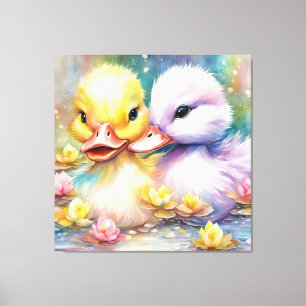 Rainbow Birds Duck 4 Leinwanddruck