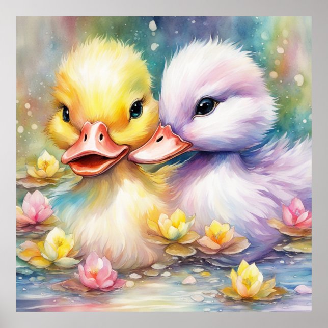 Rainbow Birds Duck 4 Poster (Vorne)