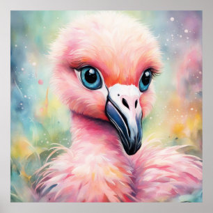 Rainbow Birds Flamingo 3 Poster