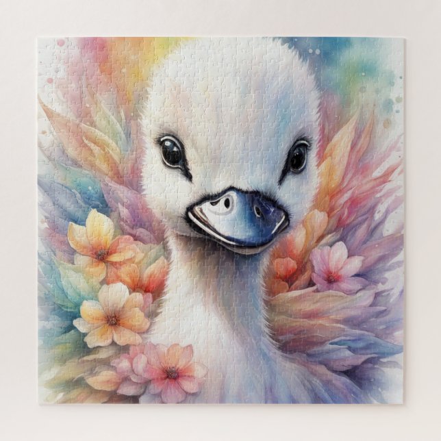 Rainbow Birds Swan 2 Puzzle (Vertikal)