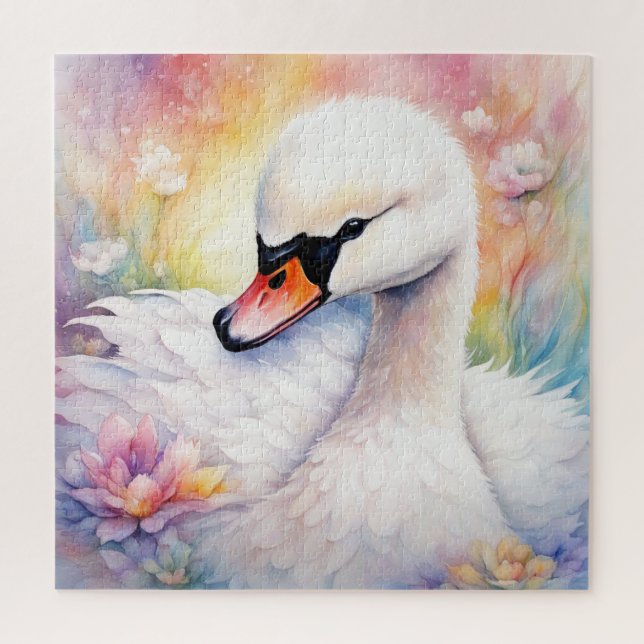 Rainbow Birds Swan 3 Puzzle (Vertikal)