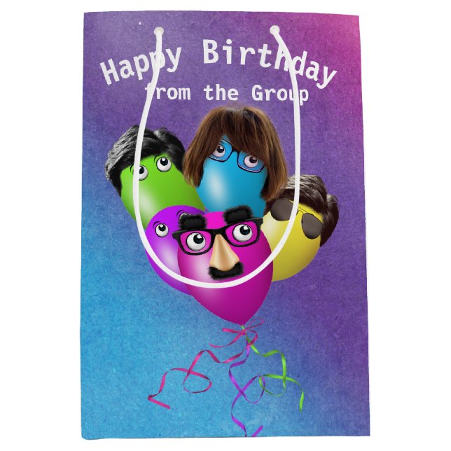 Rainbow Birthday Balloons von der Gruppe Mittlere Geschenktüte (Vorderseite)