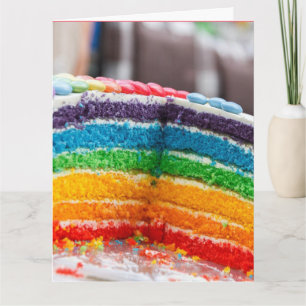 RAINBOW BIRTHDAY CAKE GIANT GREETING CARDS KARTE