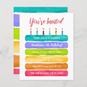 Rainbow Birthday Cake Partys