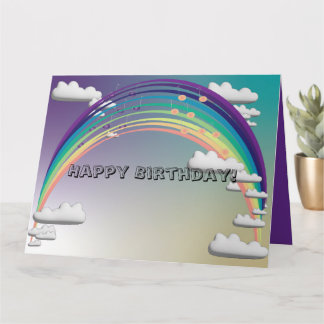 Rainbow Birthday Card Karte