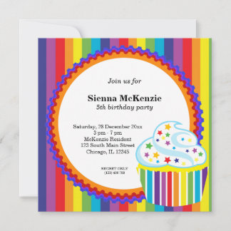 Rainbow Birthday Einladung