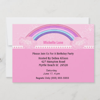 Rainbow Birthday Einladung