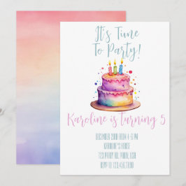Rainbow Birthday Einladung