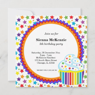 Rainbow Birthday Einladung