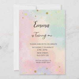 Rainbow Birthday Einladung