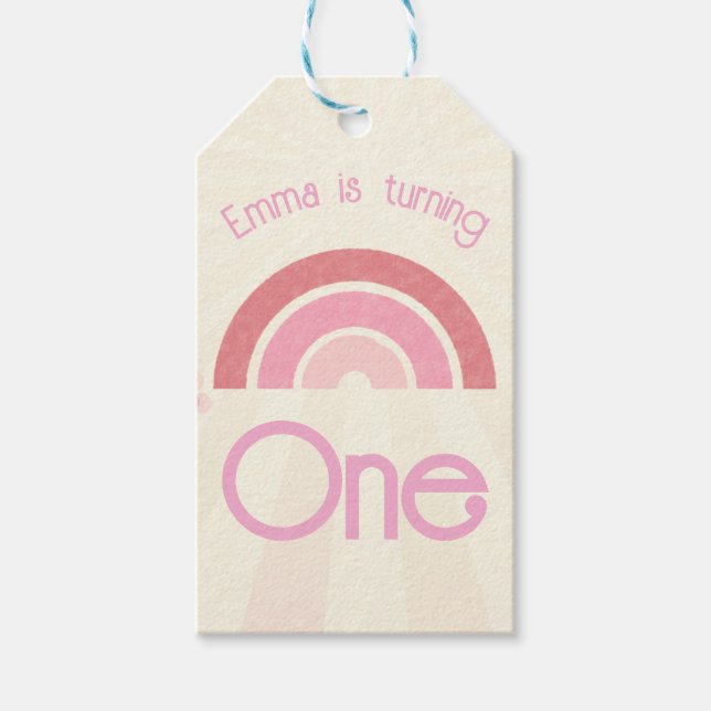 Rainbow Birthday Geschenkanhänger (Vorderseite)