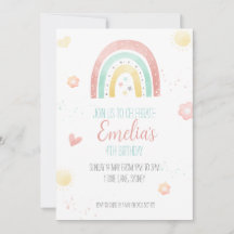 Rainbow Birthday Invite