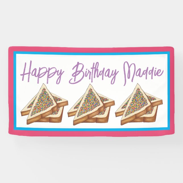 Rainbow Birthday Party Australian Fairy Brot Food Banner (Horizontal)