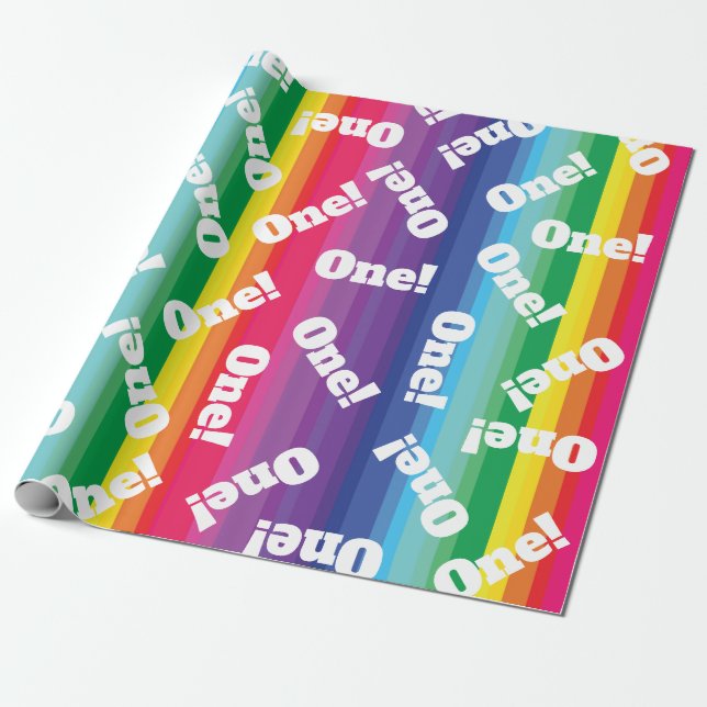 Rainbow Birthday Party Geschenkpapier (Ungerollt)