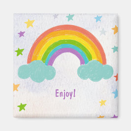 Rainbow Birthday Party Magnet