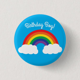 Rainbow Birthday Party Niedlich Kids Button