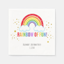 Rainbow Birthday Party Paper Napkin