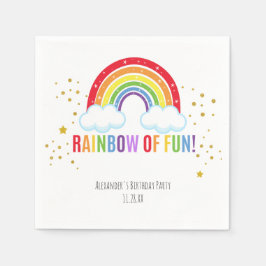 Rainbow Birthday Party Paper Napkin Serviette