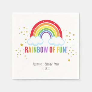 Rainbow Birthday Party Paper Napkin Serviette