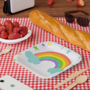 Rainbow Birthday Party Pappteller