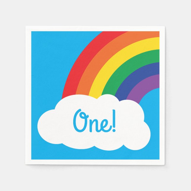 Rainbow Birthday Party Serviette (Vorderseite)