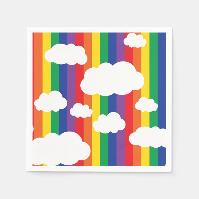 Rainbow Birthday Party Serviette (Vorderseite)