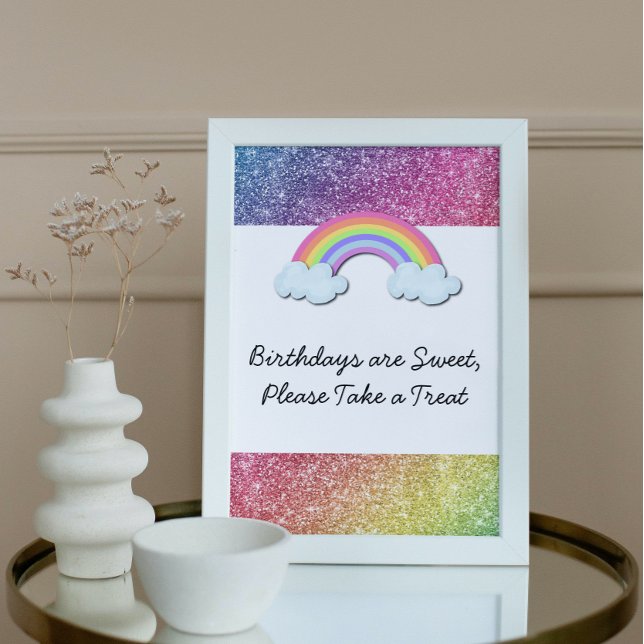 Rainbow Birthday Party Sign Poster (Von Creator hochgeladen)