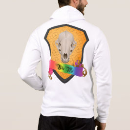 Rainbow Bite Me Badger Skull Hoodie