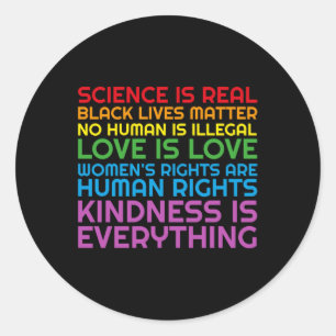 Rainbow Black Lives Science Glbtq Anti Ice Hoodie Runder Aufkleber