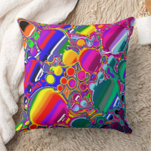 Rainbow Blast Abstrakte Kunst Kissen