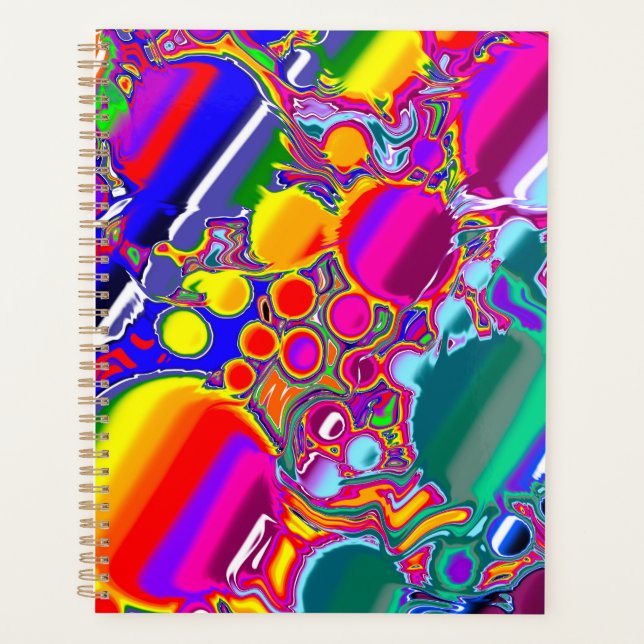 Rainbow Blast Abstrakte Kunst Planer (Vorderseite)