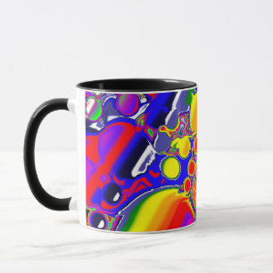 Rainbow Blast Abstrakte Kunst Tasse