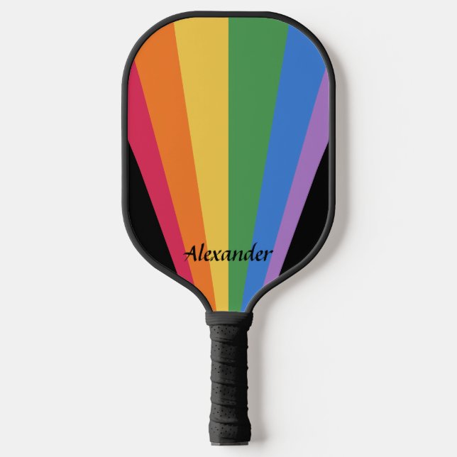 Rainbow-Blast-Off-Personalisiertes Pickleball-Padd Pickleball Schläger (Vorderseite)