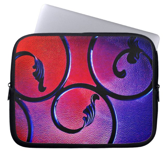 Rainbow-Blätter Laptopschutzhülle (Vorderseite)