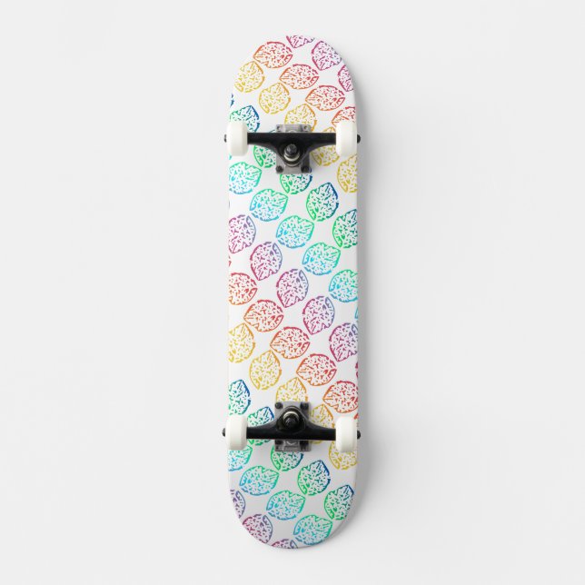 Rainbow-Blätter Skateboard (Vorderseite)