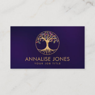 Rainbow-Blätter Tree of life Business Card Visitenkarte