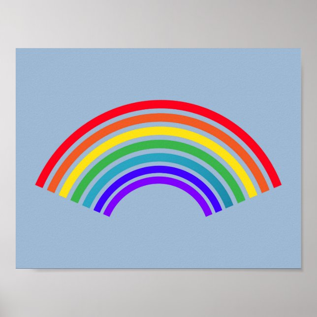 RAINBOW BLAUE GLÜCKLICHKEIT POSTER (Vorne)