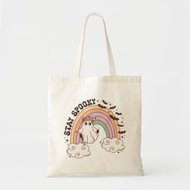 Rainbow Bleibe Spooky Tragetasche (Vorne)