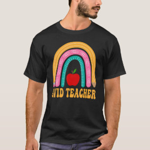Rainbow-Bleistift für Avioniklehrer zurück zum Sch T-Shirt