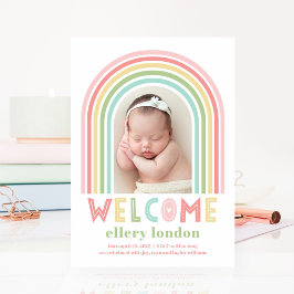 Rainbow Bliss Baby Birth Ankündigung