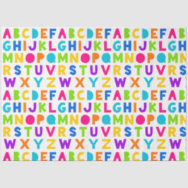 Rainbow Block Letter Alphabet Tissue Paper Seidenpapier