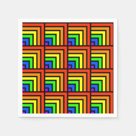Rainbow Blocks Napkins Serviette