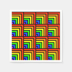 Rainbow Blocks Napkins Serviette