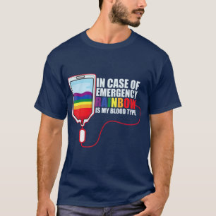 Rainbow Blood-Typ homosexuelle oder schwule Junge T-Shirt